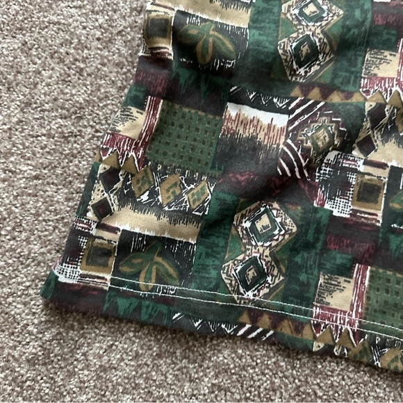 Vintage 80s Colleens Collectibles Green Tribal Print Short Sleeve Romper Size XL - Picture 15 of 16